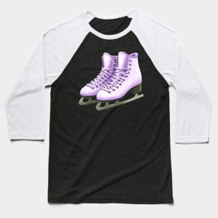 Pink Ice Skating Boots Baseball T-Shirt